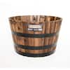 Unbranded 25 in. Dia x 16 in. H Burnt Acacia Wood Whiskey Barrel G3056