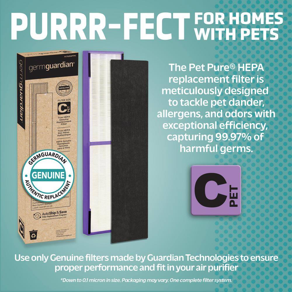 White HEPA Pet Pure Replacement Air Purifier Filter