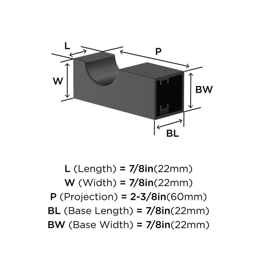 Matte Black Single Prong Modern Robe Hook