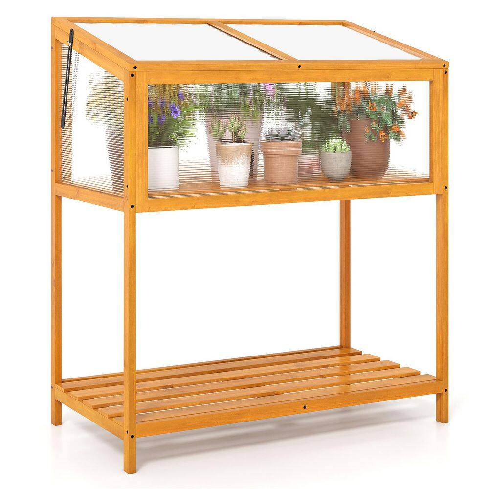 20 in.W x 42 in.H in Orange Shed Shelving Greenhouse with Natural Fir Wood price history on PriceWatchPro