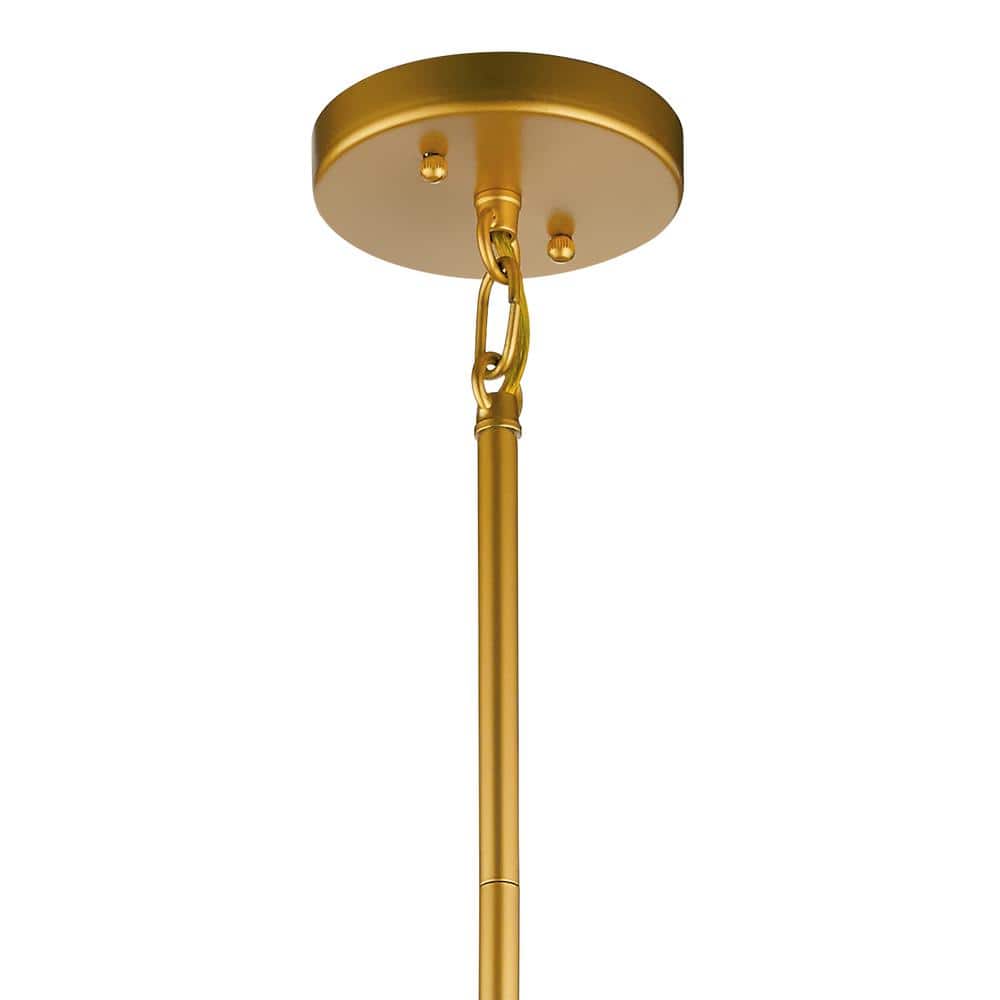 Classic Gold 18.25" Pendant Light with Satin Etched Glass