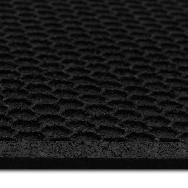 TrafficMaster Honeycomb Black 35.5 in. x 46.75 in. Recycled Rubber