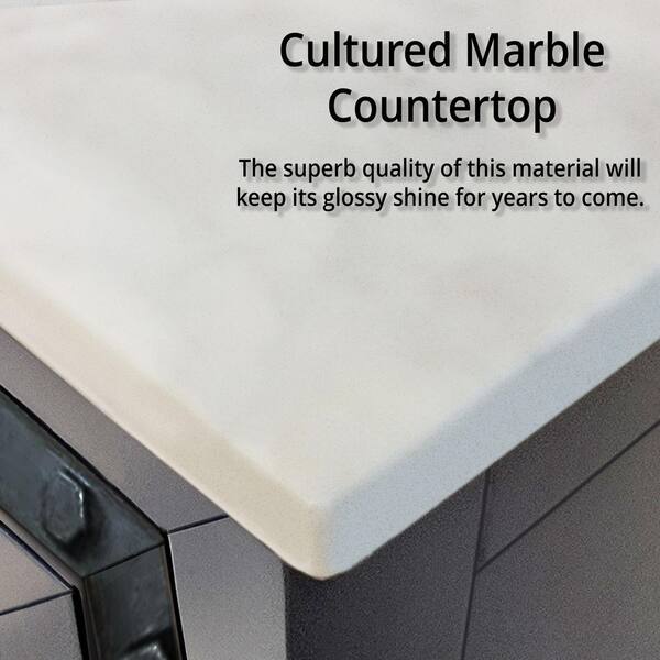 Lexora Ziva 72 in W x 22 in D Dark Grey Double Bath Vanity