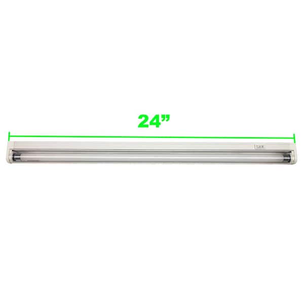 NEW Single Fluorescent Light 24" White Metal Housing 120 Volts  AL 