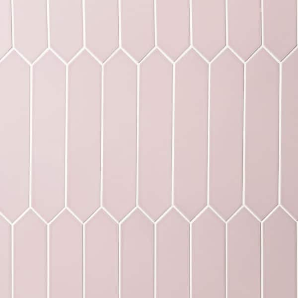 Ivy Hill Tile Axis Pink 2.6 in. x 13 in. Polished Picket Ceramic Wall ...