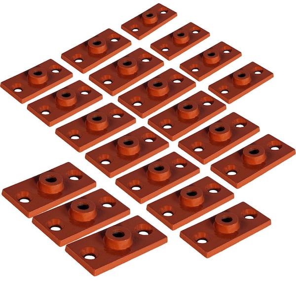 PLUMBFLEX Rod Hanger Plate in Copper Epoxy Coated Iron in for 3/8 in. Threaded Rod (20-Pack)