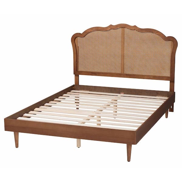 Baxton Studio Camden Brown Wood Frame Queen Platform Bed 24712666