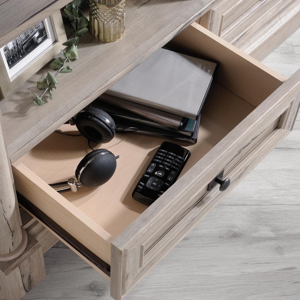 Split Oak 61" Corner TV Stand with Cabinet