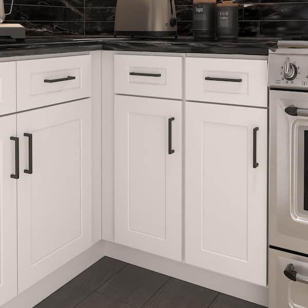 36 in. W x 24 in. D x 34.5 in. H Ready to Assemble Plywood Base Kitchen Cabinet in Painted White