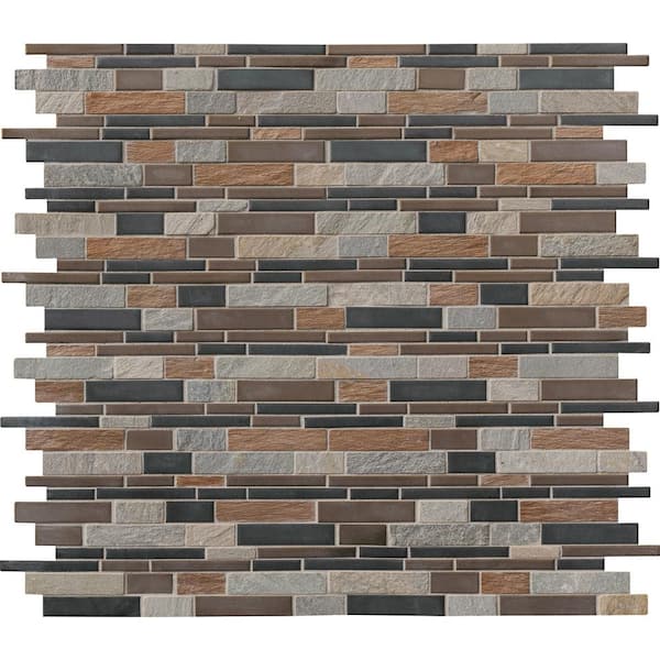 MSI Cobrello Interlocking 12.75 in. x 13.13 in. Mixed Porcelain Stone Look Floor and Wall Tile (1.04 sq. ft./Each)