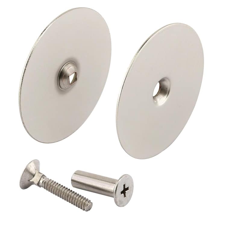 Prime-Line Door Hole Cover Plate, 2-5/8 in. Diameter, Satin Nickel