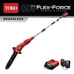 10 in. 60-Volt Lithium Ion Cordless Electric Pole Saw - Battery and Charger Included