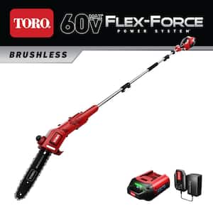 10 in. 60-Volt Lithium Ion Cordless Electric Pole Saw - Battery and Charger Included