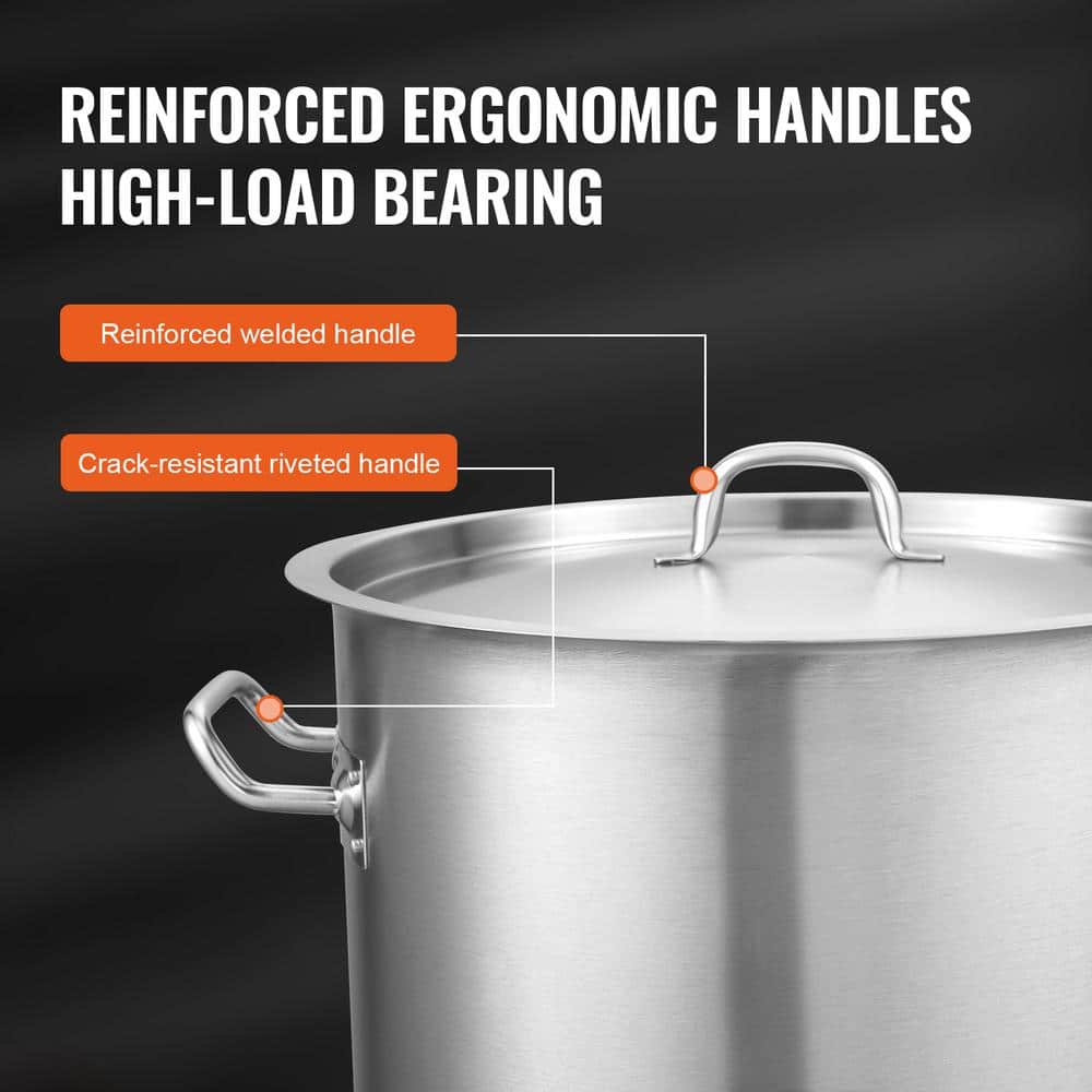 Large 42 qt Stainless Steel Multipurpose Stockpot with Lid