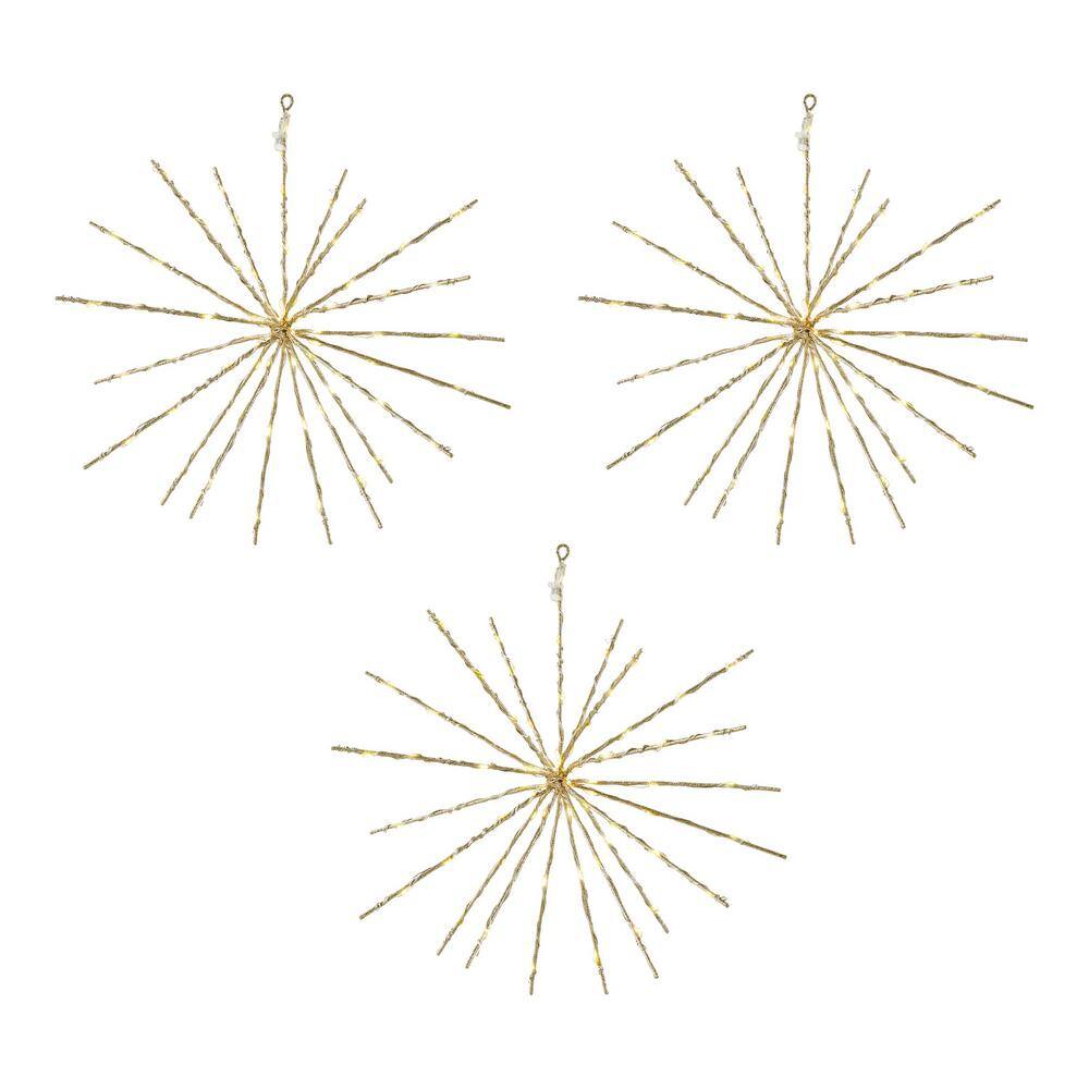 12 in. Battery Operated Twinkling LED Hanging Starburst Lights with Timer (3-Pack) price history on PriceWatchPro