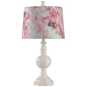 Poly 27 in. White Table Lamp