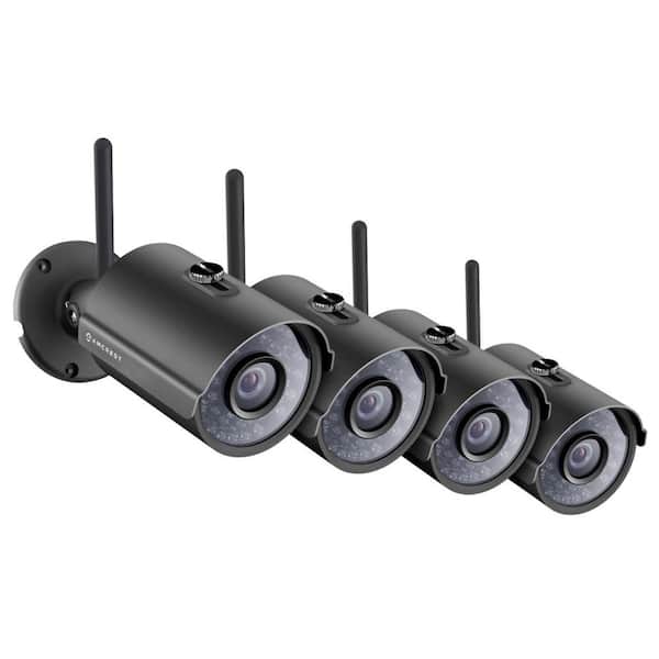 Amcrest ProHD Outdoor 1080p Wi-Fi Wireless IP Security Bullet Camera with IP67 Weatherproof 1080p (1920TVL) (4-Pack)