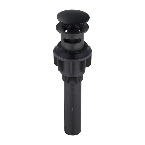 ALEASHA Pop-up Drain Assembly Stopper with Overflow in Matte Black AL ...