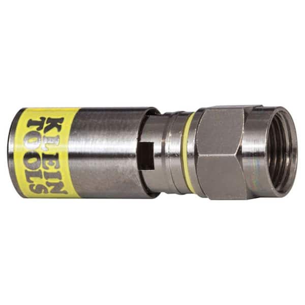 Klein Tools Universal F Compression Connector for RG6/6Q (10-Pack)