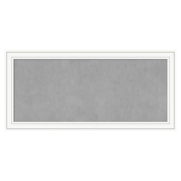 Amanti Art Craftsman White 53 in. x 25 in. Framed Magnetic Board