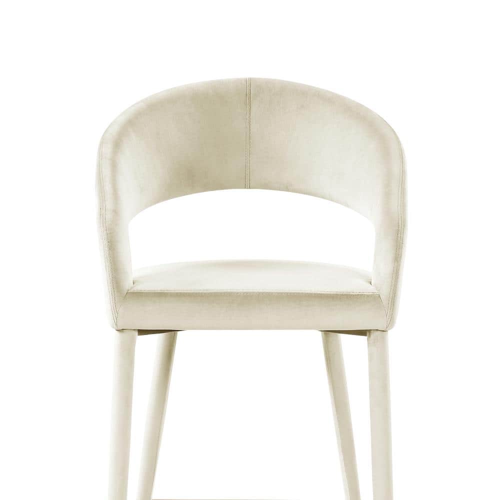 Low-Profile Black Velvet Upholstered Arm Chair with Wood Accents