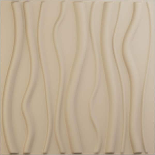 Ekena Millwork 19 5/8 in. x 19 5/8 in. Jackson EnduraWall Decorative 3D Wall Panel, Smokey Beige (12-Pack for 32.04 Sq. Ft.)