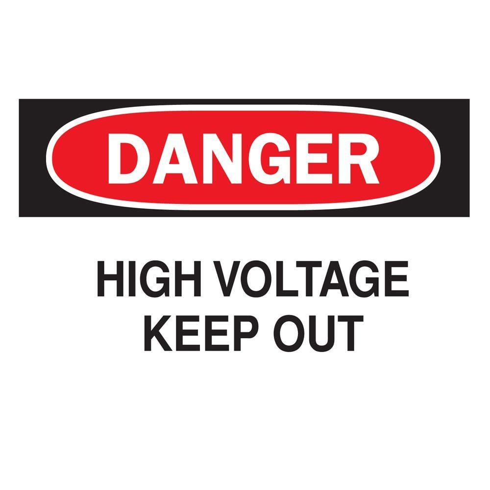 OSHA Safety SIGN 10" x 14" DANGER High Voltage Keep Out 