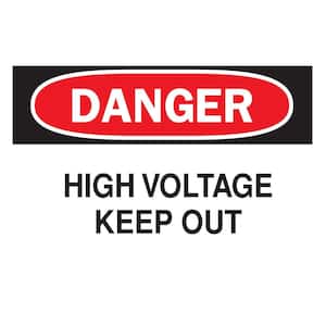 10 in. x 14 in. Plastic Danger High Voltage OSHA Safety Sign
