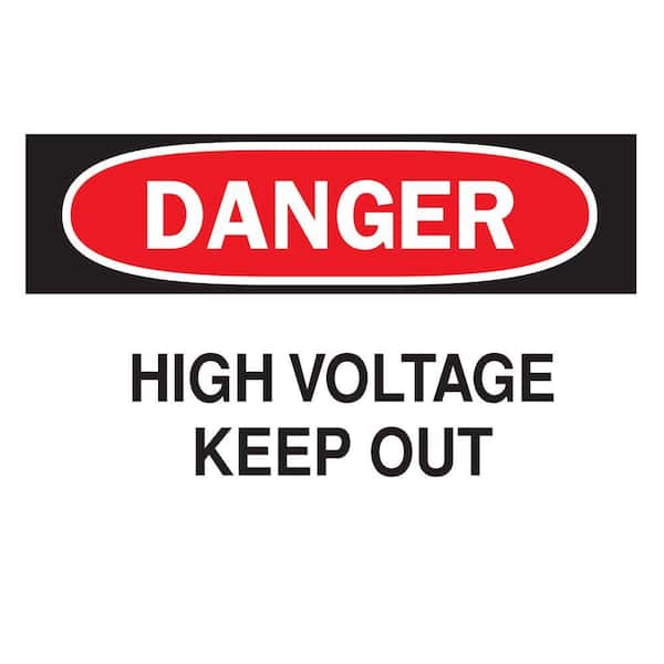 Brady 10 in. x 14 in. Plastic Danger High Voltage OSHA Safety Sign