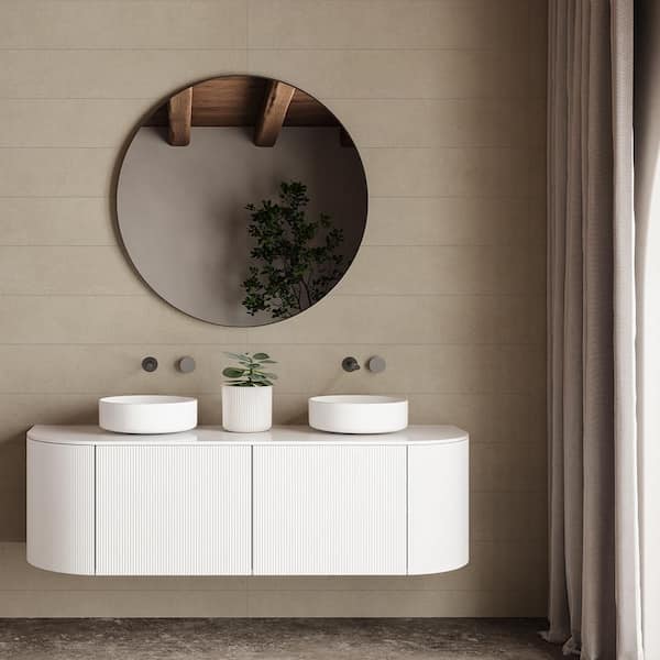 Jeffrey Court Movement Cream 8 in. x 48 in. Matte Porcelain Floor