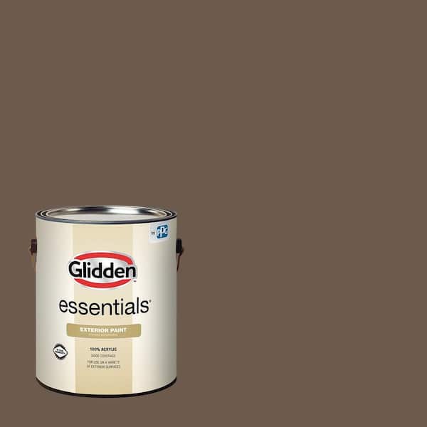 Glidden Essentials 1-gal. PPG1077-7 Coffee House Flat Exterior Paint
