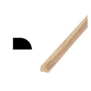 WM 129 - 7/16 in. x 11/16 in. Solid Pine Base Shoe Molding