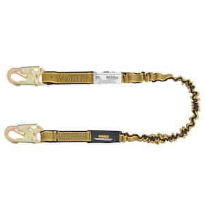 6 ft. Lanyard, Single, Internal Absorber, 4 ft. to 6 ft. Stretch Lanyard with Steel Snap Hooks on Both Ends