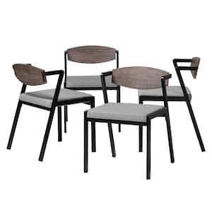 Revelin Grey and Black Dining Chair (Set of 4)