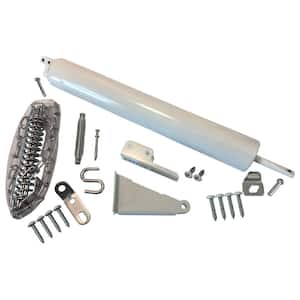 Heavy Duty White Door closer kit with Wind Chain
