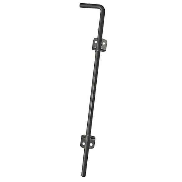 NUVO IRON 18 in. Black Galvanized Steel Cane Bolt (24-Pack)