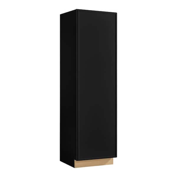 Leyton 24 in. W x 24 in. D x 84 in H Ready To Assemble Plywood Slim Shaker Utility Pantry Kitchen Cabinet in Raven Black