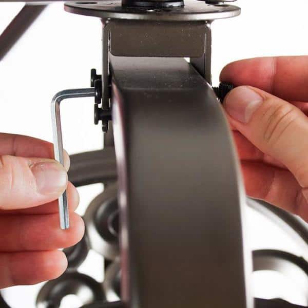 Brown Steel Wall Mount Rotating Hose Reel with Storage Tray