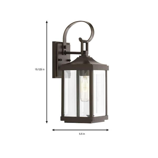 Progress Lighting Gibbes Street 3-Light Antique Bronze 30.6 in Wall Lantern Progress Lighting Gibbes Street 3-Light Antique Bronze 30.6 in Wall Lantern