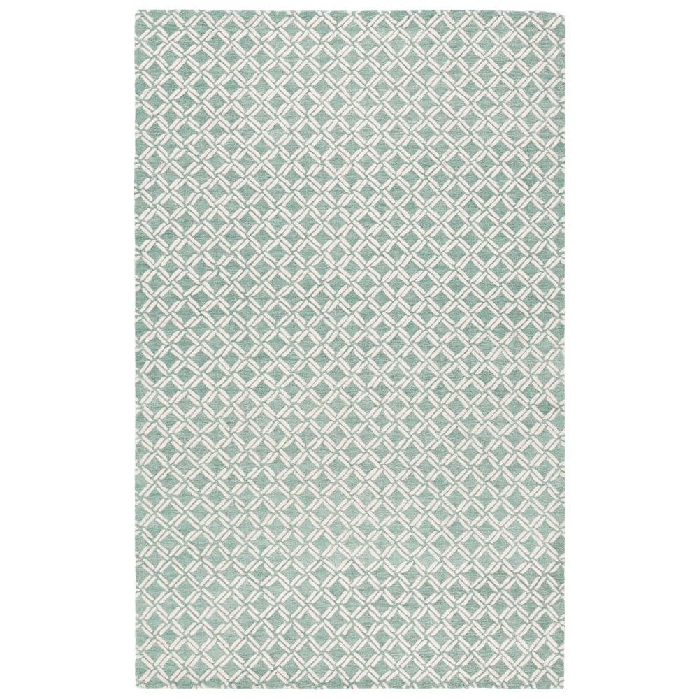 Genre 4 ft. x 6 ft. Green/Ivory Diamond Geometric Area Rug price history on PriceWatchPro