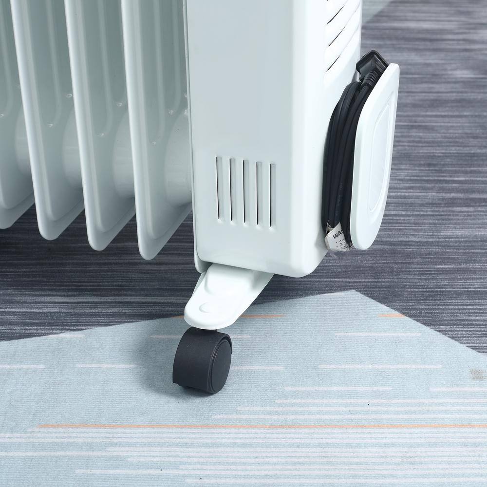 White 25.25" Electric Freestanding Space Heater with Remote