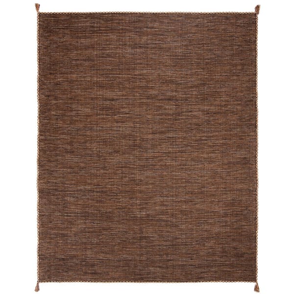 SAFAVIEH Montauk Brown/Black 8 ft. x 10 ft. Border Area Rug