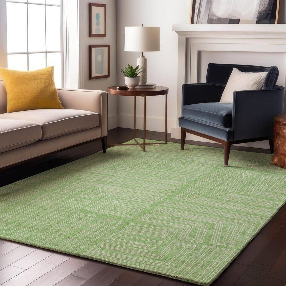 Addison Rugs Mayfield Premium Machine Washable Abstract AMF1045 Mint 3 ...