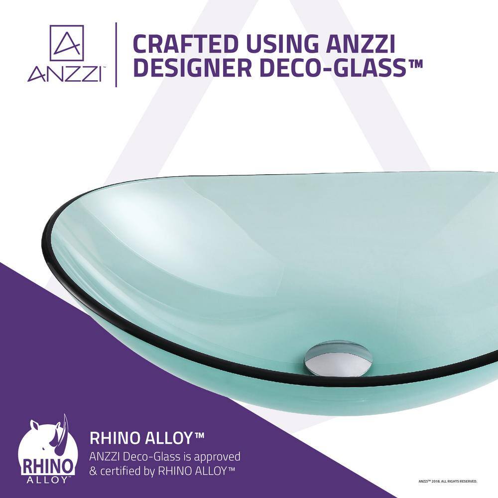 Lustrous Green Oval Tempered Glass Above-Counter Bathroom Sink