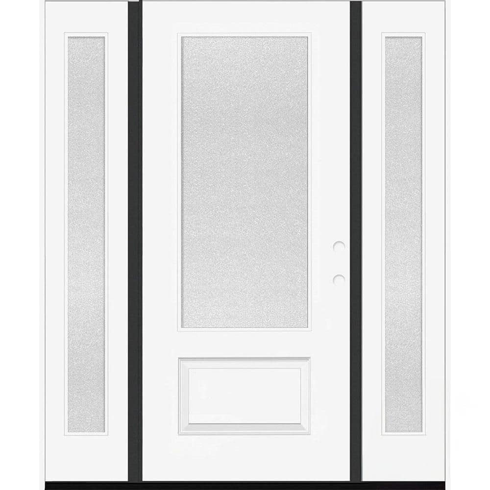 Palisade 64 in. x 96 in. 3/4L MicroGranite Impact Glass LHIS Unfinished Fiberglass Prehung Front Door w/ 12 in. SL6-9/16 price history on PriceWatchPro