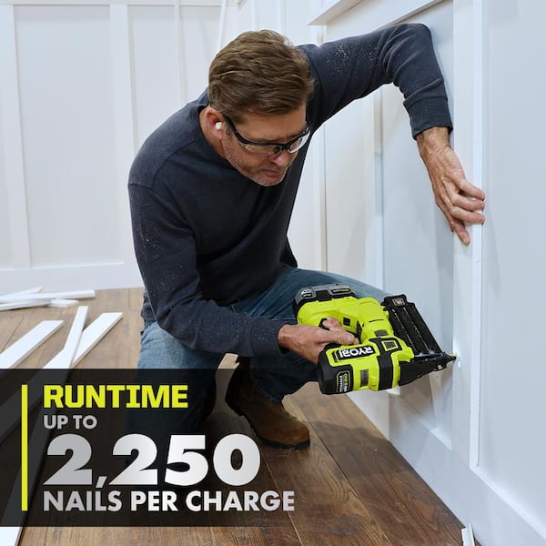 RYOBIバリカンとサッチ取り RYOBI ONE+ 18V 18-Gauge Cordless AirStrike Brad Nailer with