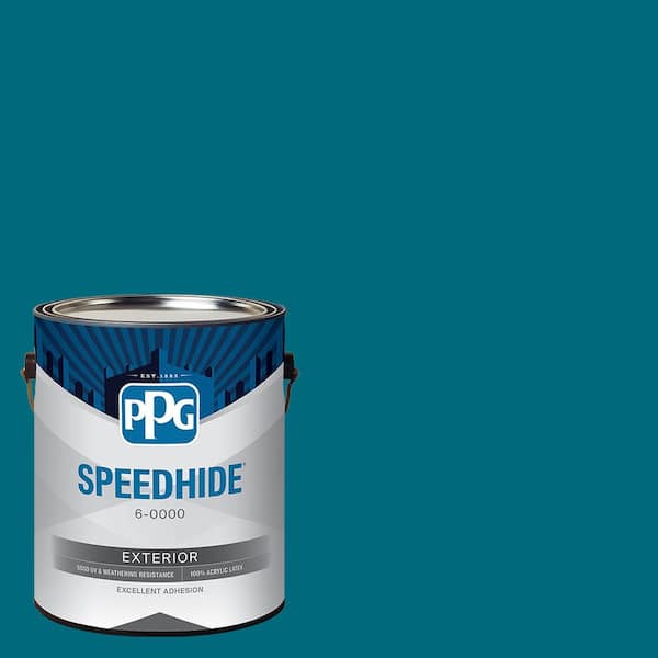 SPEEDHIDE 1 gal. Caribbean Splash PPG1150-7 Flat Exterior Paint