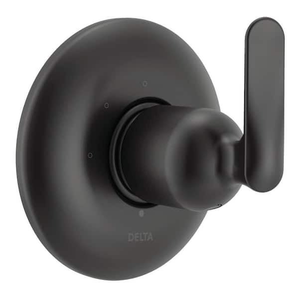 Bonacci 3-Setting 1-Handle Diverter Trim Kit in Matte Black (Valve Not Included)