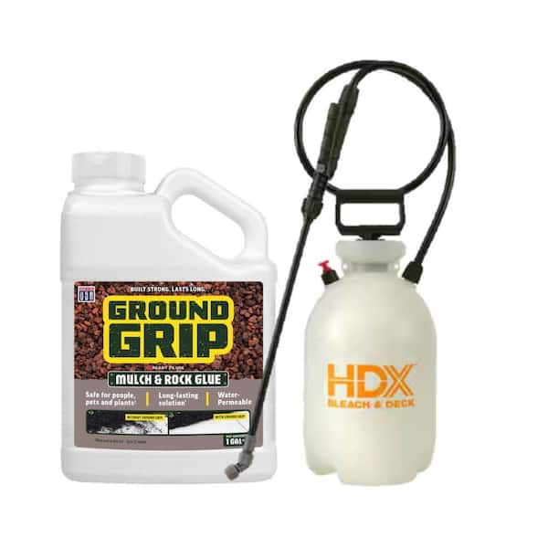 2 gal. Bleach and Deck Sprayer with 1 Gal. Mulch and Rock Glue Combo