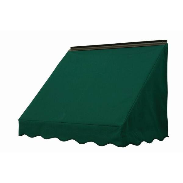 NuImage Awnings 5 ft. 3700 Series Fabric Window Fixed Awning (23 in. H x 18 in. D) in Hunter Green